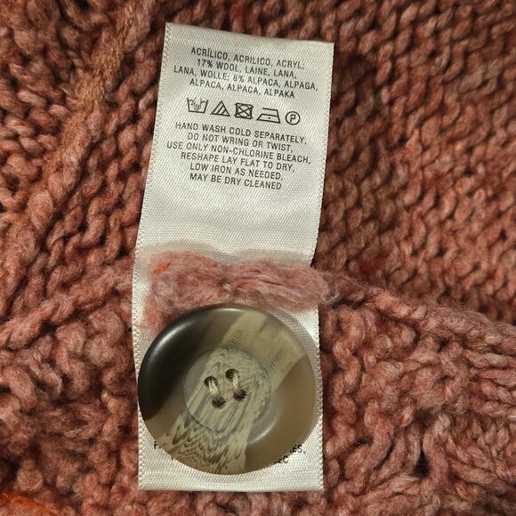 Anthropologie Knitted & Knotted Lilitz boho Long Cardigan Crochet Collar, Size M - Picture 11 of 13